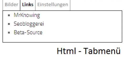 html tabmenü