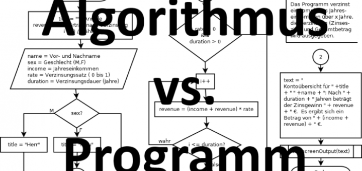 Algorithmus vs. Programm