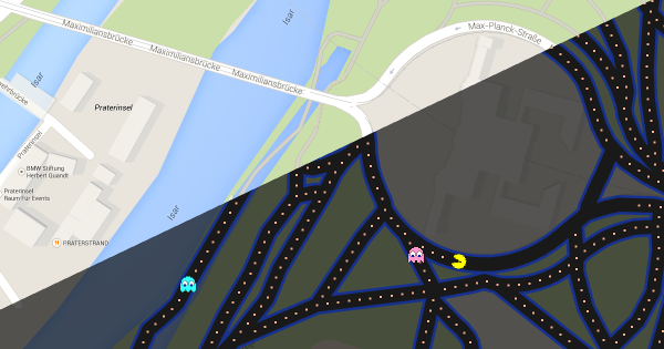 Google-Maps goes Pac-Man