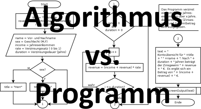 Algorithmus vs. Programm